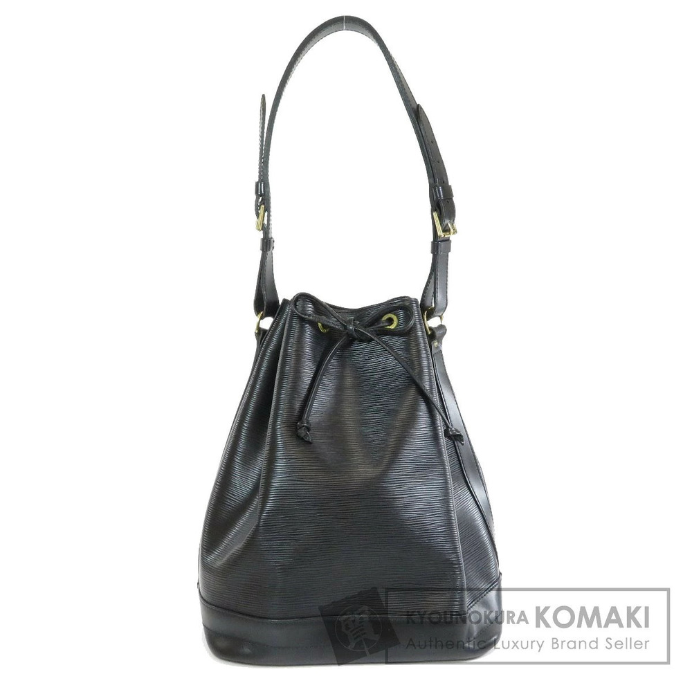 Louis Vuitton Noe Epi Leather Shoulder Bag Black Gray